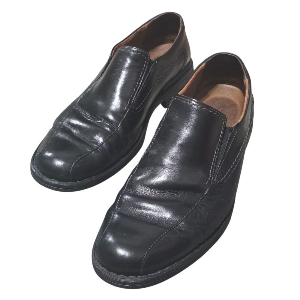 Josef Seibel Black Leather Slip On Loafers 9.5/10